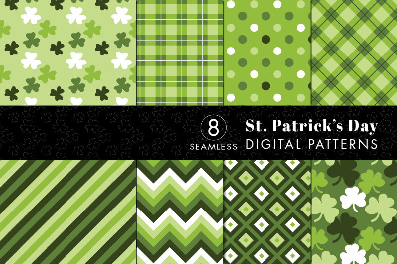 St Patrick's Day Activities
 8 Seamless St Patrick s Day Patterns Set 1 By