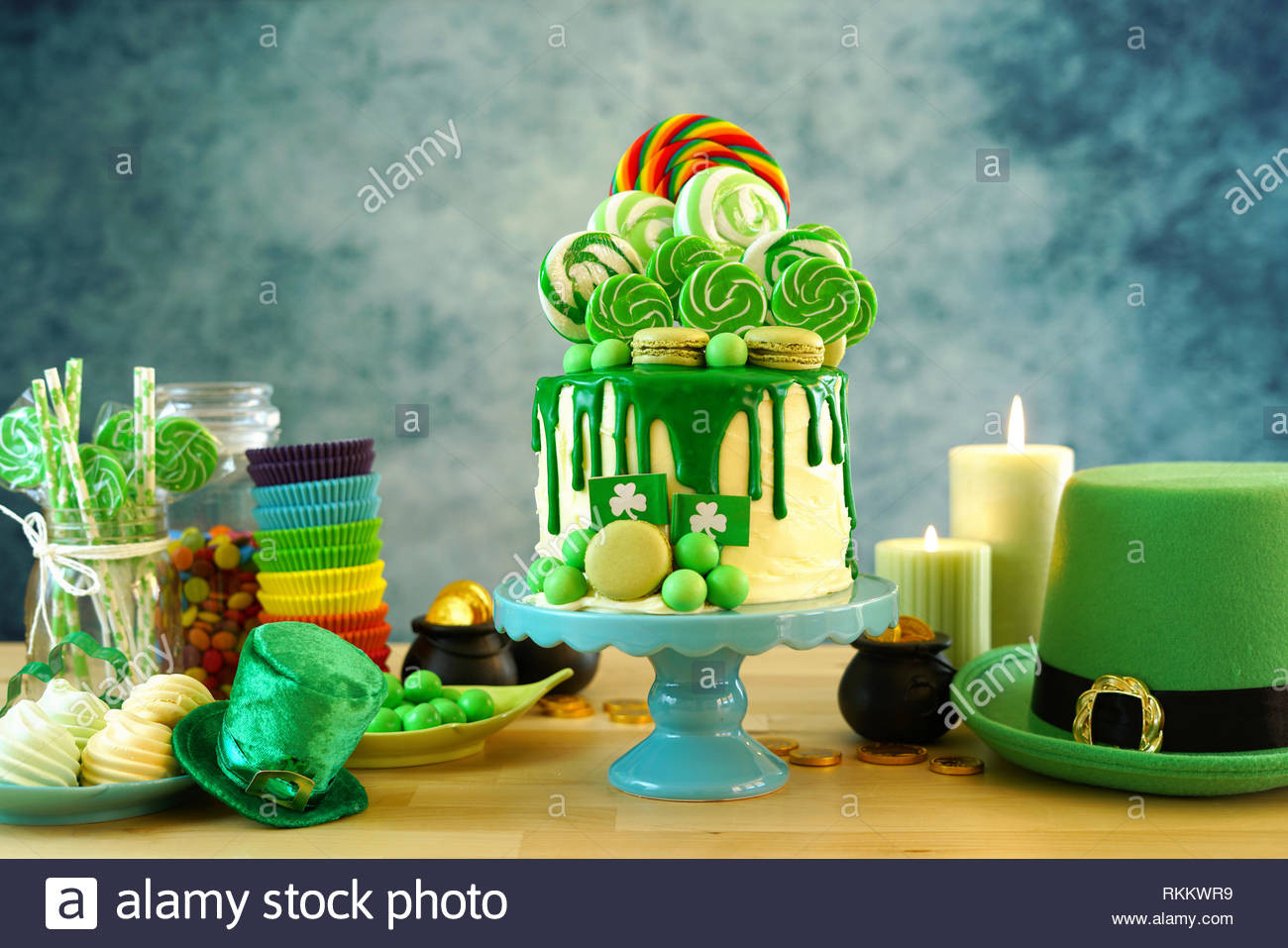 St Patrick'S Day Birthday Cake
 St Patrick s Day theme candyland novelty drip cake and