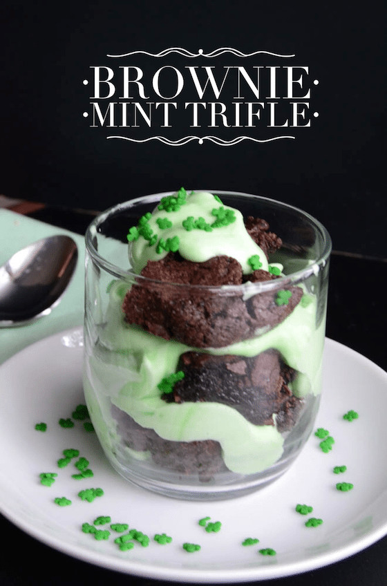 St Patrick'S Day Brownies
 Brownie Mint Trifle St Patricks Day Recipe Saving You