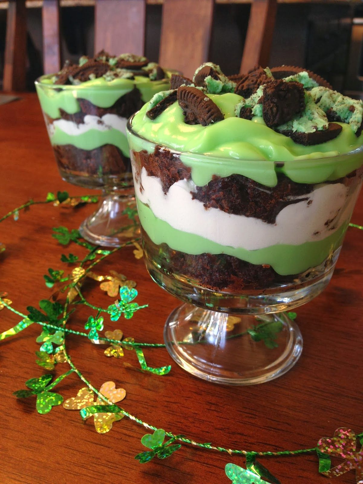 St Patrick'S Day Brownies
 The Cookin Chicks St Patrick s Day Brownie Trifle