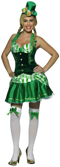 St Patrick's Day Costume Ideas
 Lots of glossy green textureand pretty ribbons you will