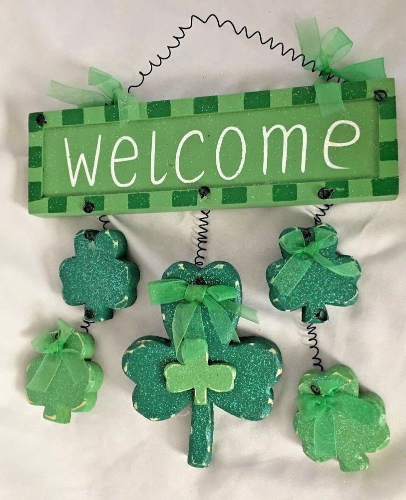 St. Patrick's Day Crafts
 Wood 9X10" Green Sign St Patrick s WEL E