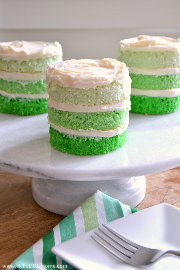 St Patrick'S Day Desserts Recipes Easy
 St Patrick s Day Mini Ombre Cakes