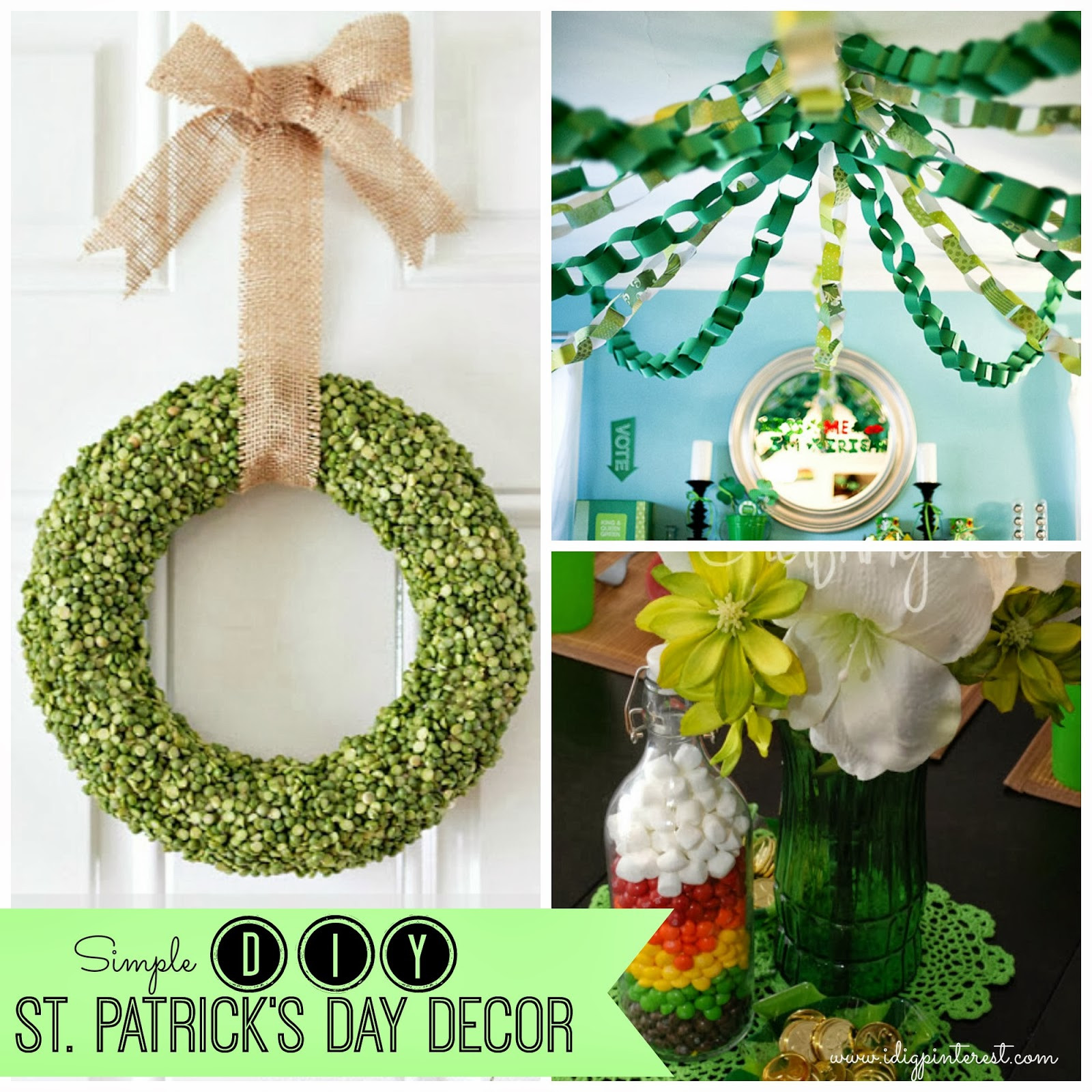 St Patrick's Day Door Decoration Ideas
 Simple Inexpensive DIY St Patrick s Day Decor I Dig