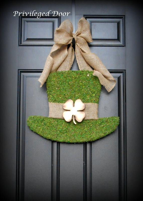 St Patrick's Day Door Decoration Ideas
 St Patricks Day Wreath St Pattys Wreath Irish Wreath