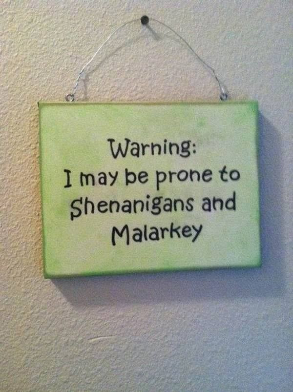 St Patrick's Day Funny Quotes
 Funny sign Funny
