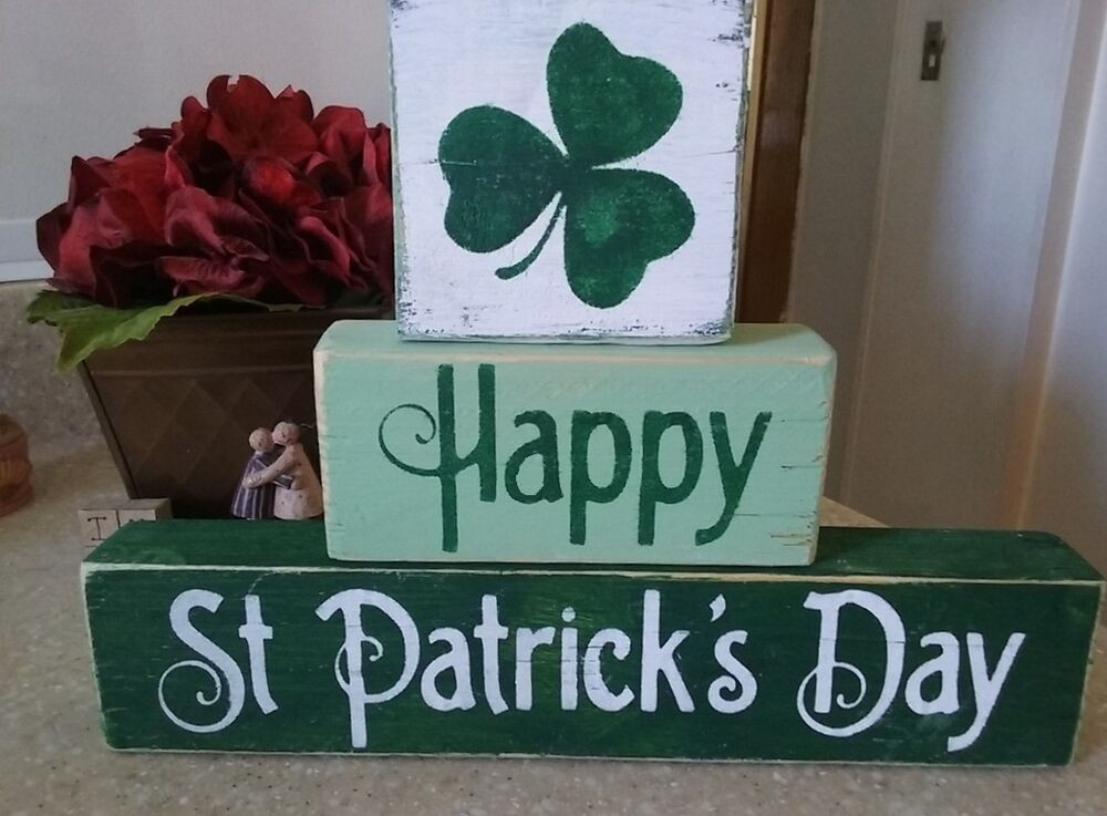 St Patrick's Day Gifts For Him
 Primitive Sign Happy St Patrick s Day Shamrock Wooden