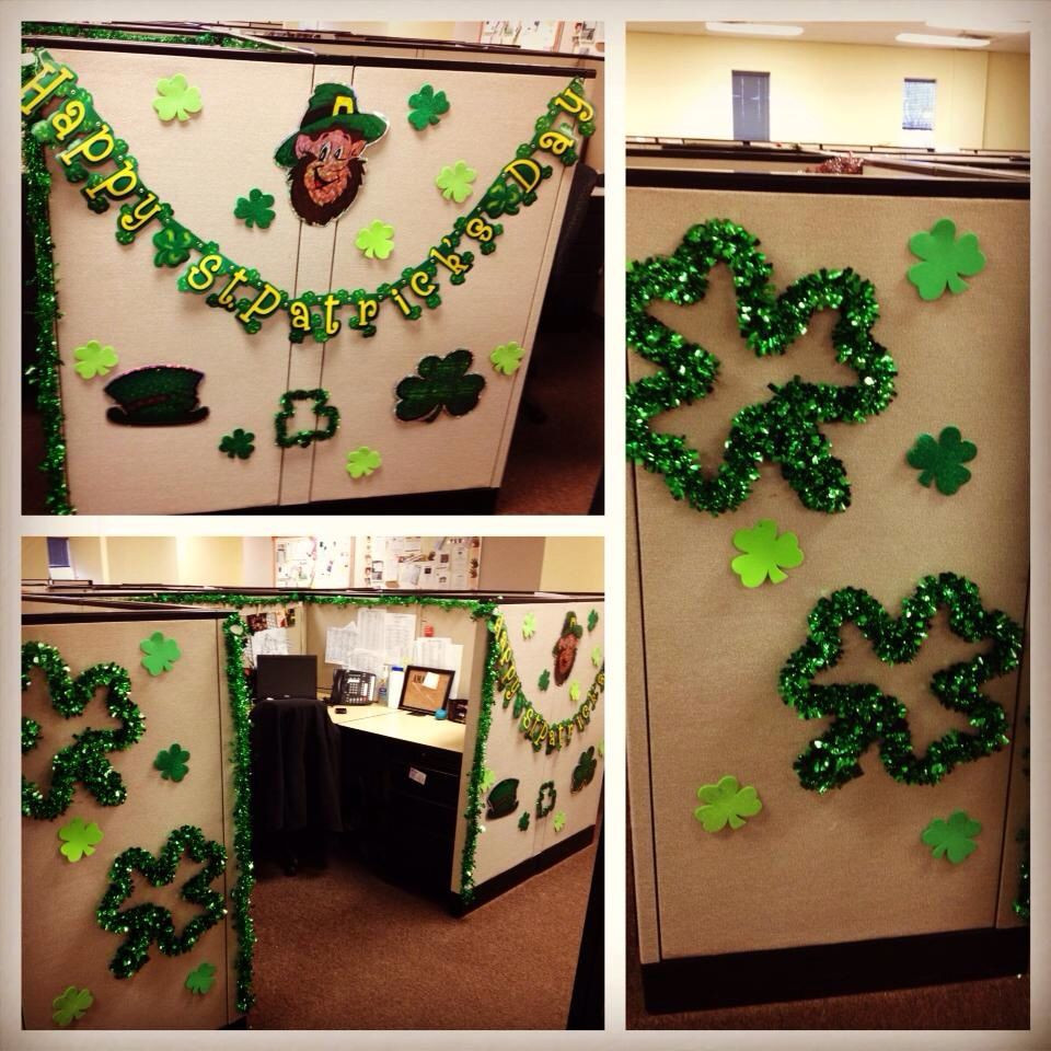 St Patrick's Day Ideas For Work
 Holiday Cubicle Decor St Pattys Day