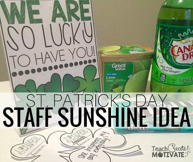 St Patrick's Day Ideas For Work
 I m Lucky to Work With You Spread Staff Sunshine