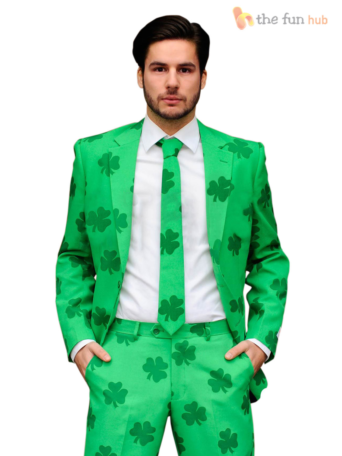 St Patrick's Day Outfit Ideas For Guys
 Mens Green Irish Shamrock Oppo Suit St Patricks Day Outfit