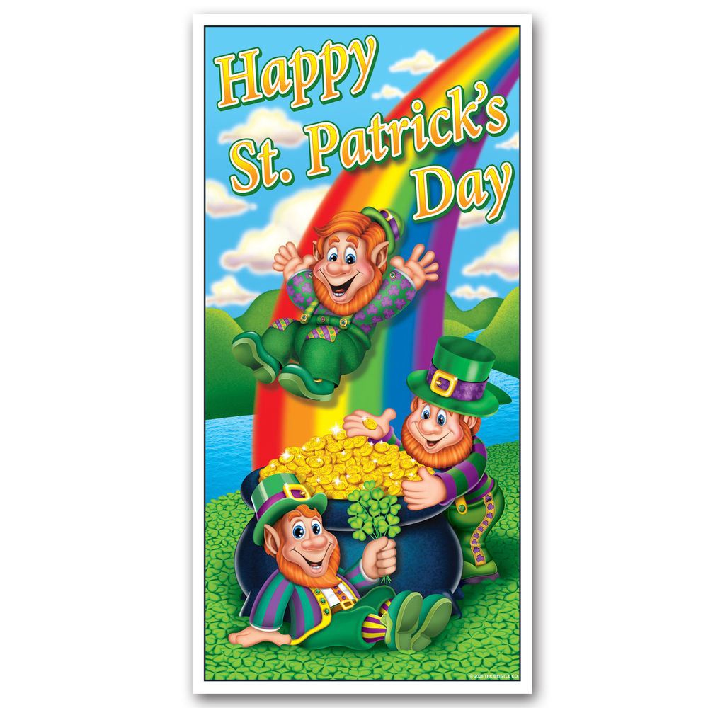 St Patrick's Day Party
 HAPPY ST PATRICK S DAY Party Decoration DOOR COVER POT OF