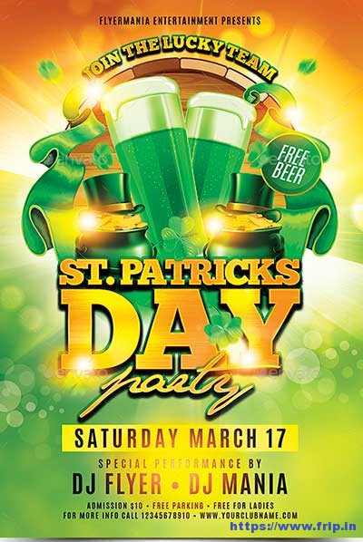 St. Patrick's Day Party
 70 Best St Patrick s Day Flyer Print Templates 2019
