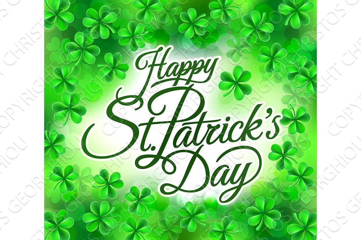 St Patrick's Day Quotes And Images
 Happy St Patricks Day Shamrock Clove Illustrations