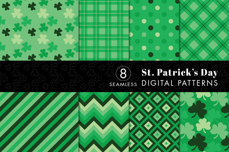 St. Patrick's Day Quotes
 8 Seamless St Patrick s Day Patterns Set 2 By