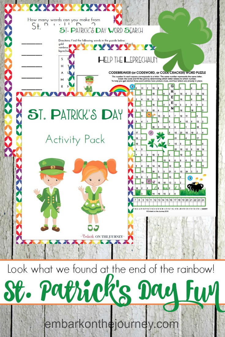 St Patrick's Day School Activities
 St Patricks Day Printable Activity Pack for Kids