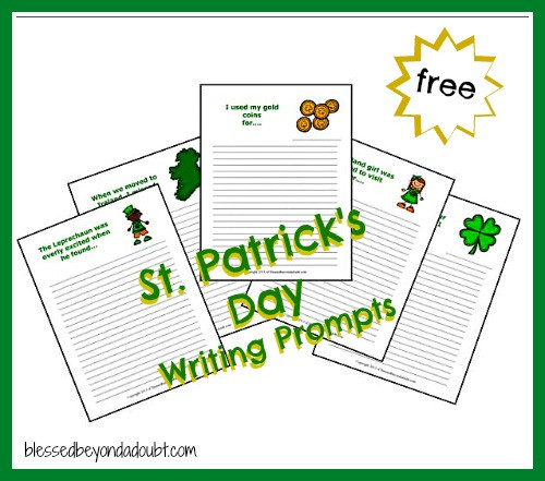 St Patrick's Day Writing Activities
 Free St Patrick s Day Writing Prompts