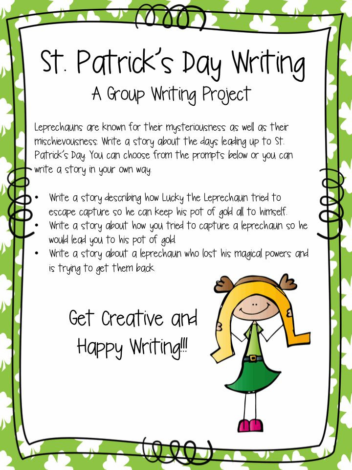 St Patrick's Day Writing Activities
 St Patrick s Day Collaborative Writing Activity Writing