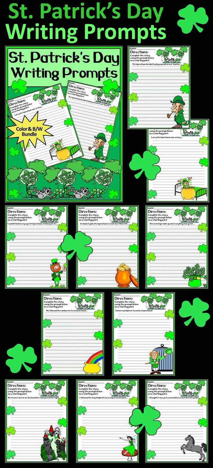 St Patrick's Day Writing Activities
 1581 best St Patrick s Day on TPT images on Pinterest