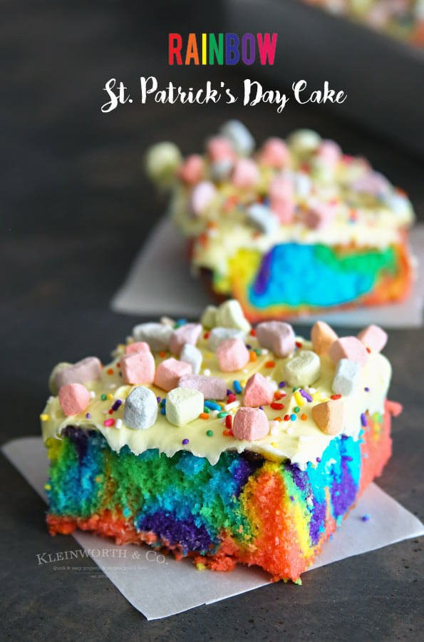 St Patrick'S Recipes Desserts
 Rainbow St Patrick s Day Cake Kleinworth & Co