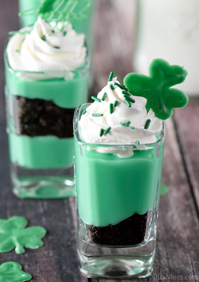 St Patricks Desserts
 No Bake Mint Free St Patrick s Day Dessert