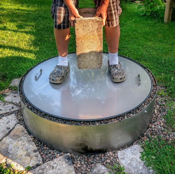 Stainless Steel Firepit
 40 Diameter FLAT Stainless Steel Fire Pit Cover Lid