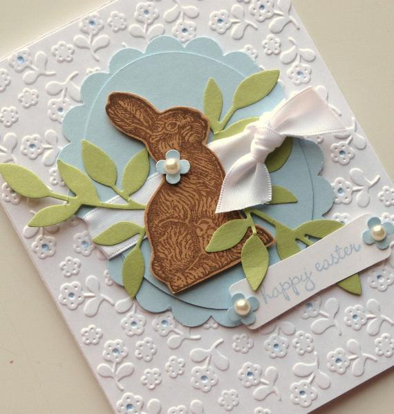 Stampin Up Easter Cards Ideas
 Happy Easter Chocolate Bunny Card Stampin Up Blue by bitsofme