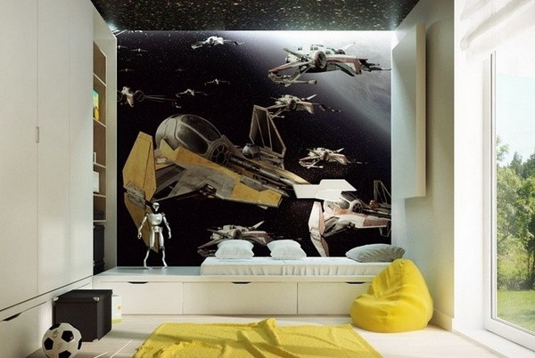 Star Wars Bedroom Wallpaper
 Teen bedroom wall decoration ideas – cool photo wallpapers
