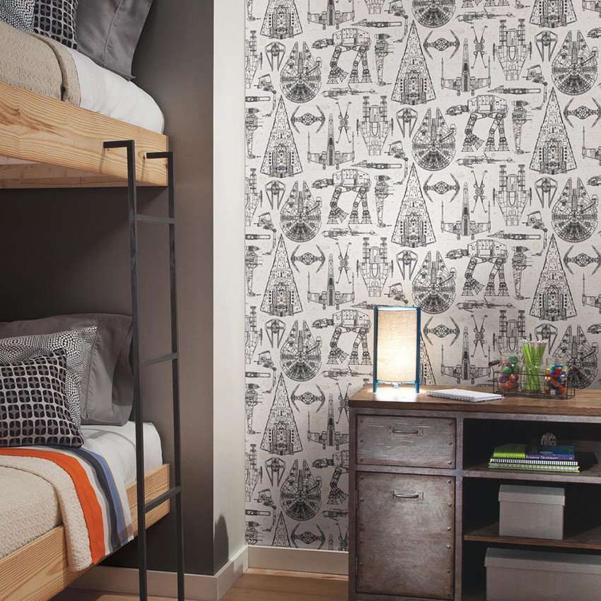 Star Wars Bedroom Wallpaper
 30 Creative Ways to Use Peel and Stick Wallpaper