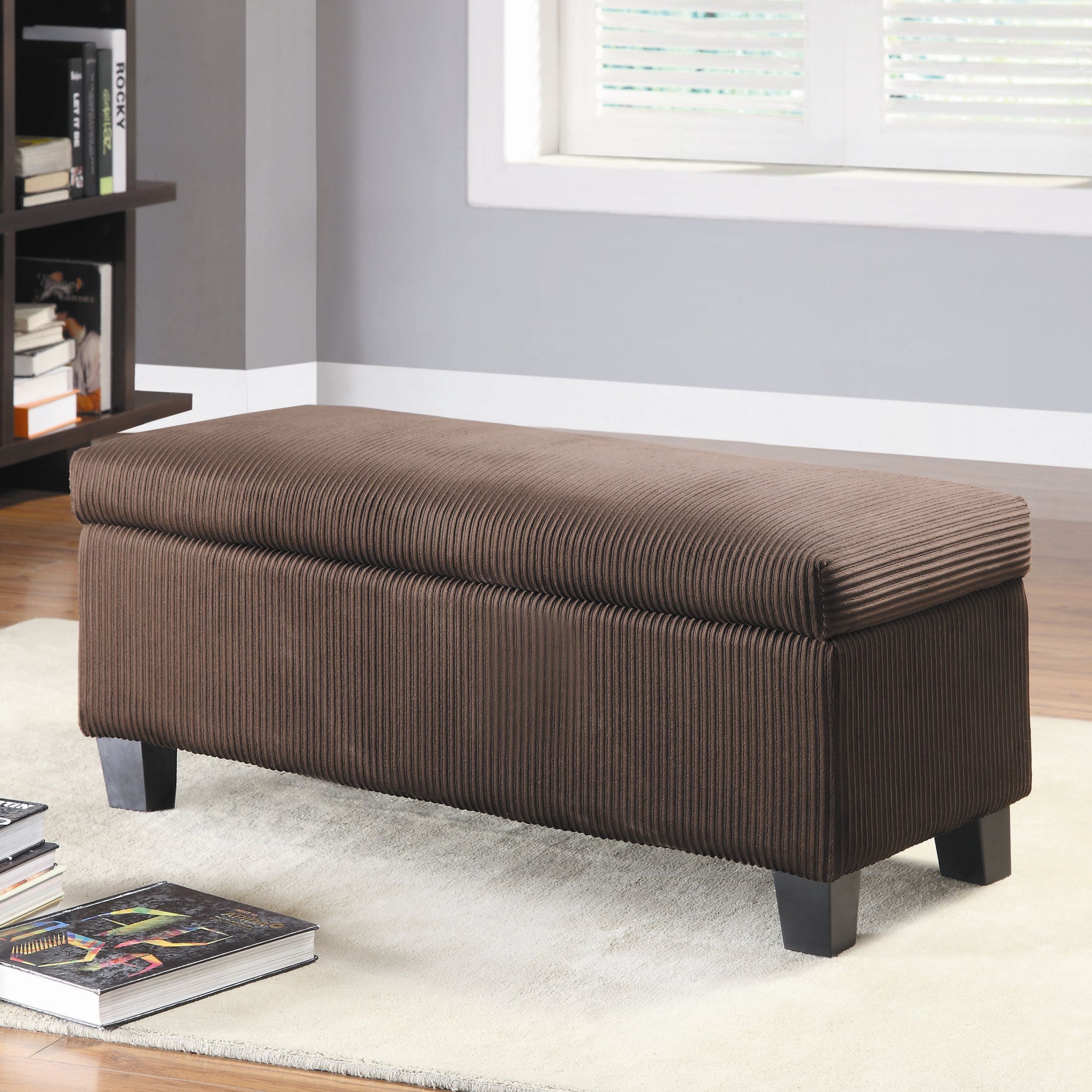 Storage Ottoman For Bedroom
 Clair New Fabric Bedroom Storage Ottoman