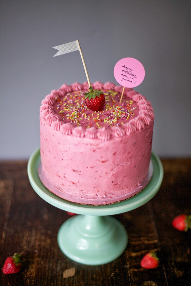 Strawberry Birthday Cake Recipes
 Sweetest Them All Strawberries Cream Birthday Cake