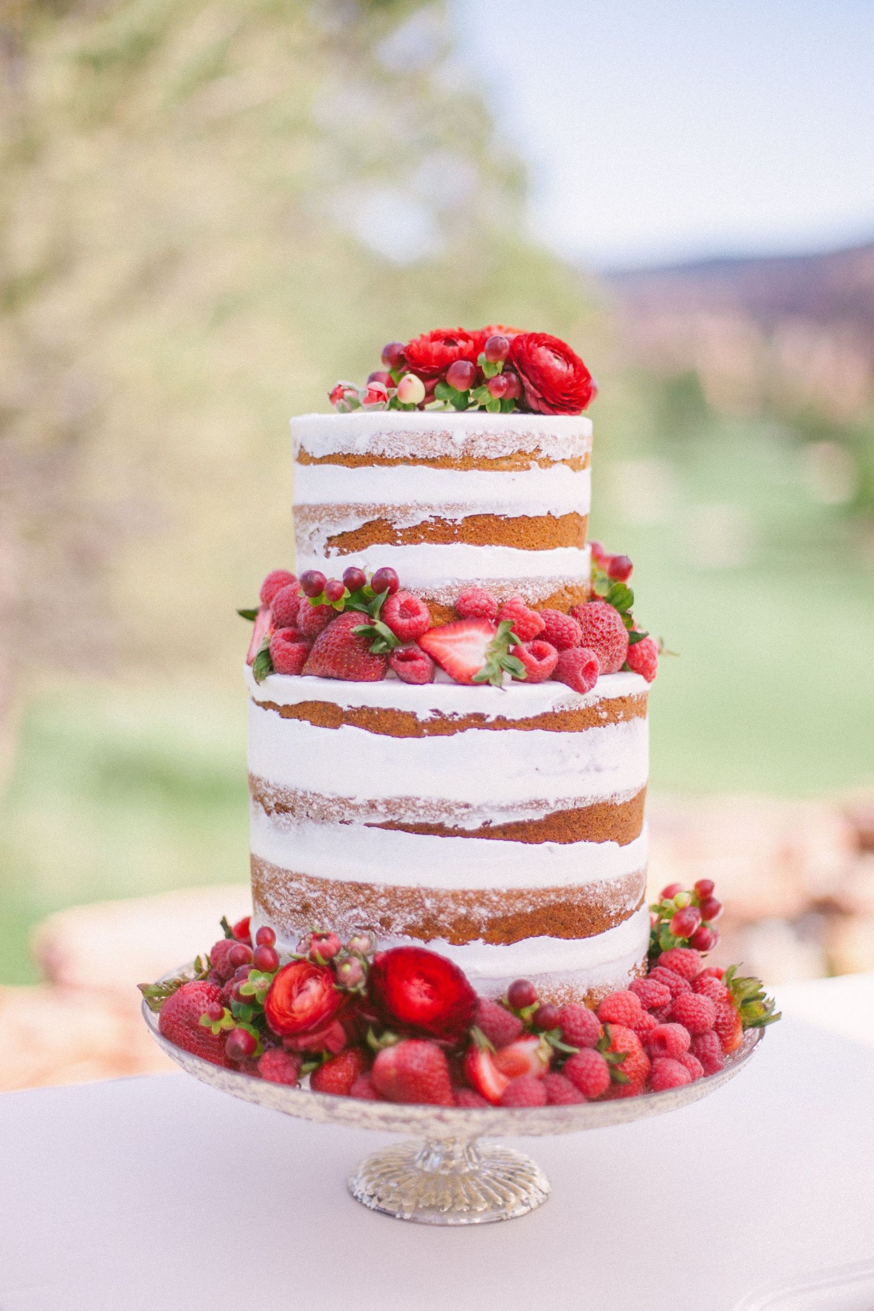 Strawberry Shortcake Wedding Cake
 Colorful Bohemian Wedding Inspiration