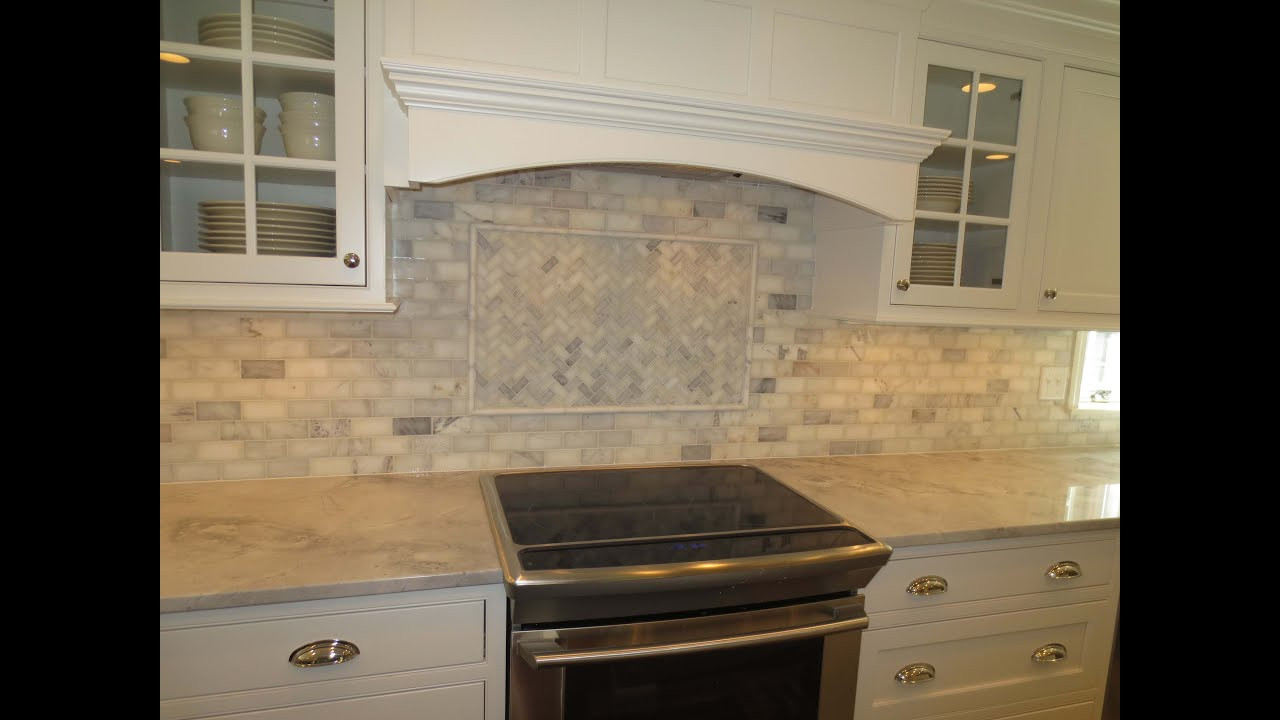 Subway Tiles Backsplash Kitchen
 Marble subway tile Kitchen Backsplash with feature Time