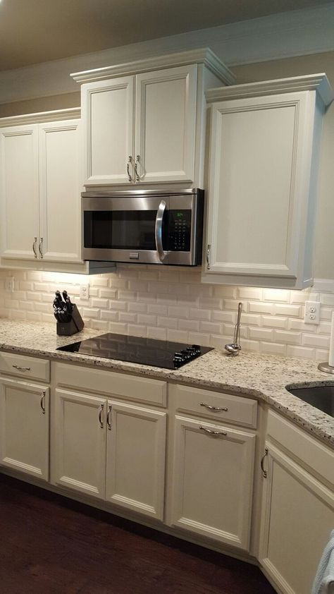 Subway Tiles Backsplash Kitchen
 Amusing White Beveled Subway Tile Kitchen Backsplash Pics