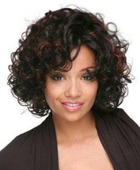 Summer Curly Hairstyles
 2014 Summer Curly Bouncy Thick Short Hairstyle for Mature