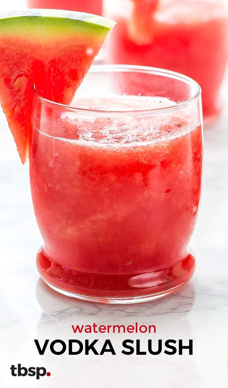 Summer Drinks With Vodka
 Watermelon Vodka Slush Recipe in 2019
