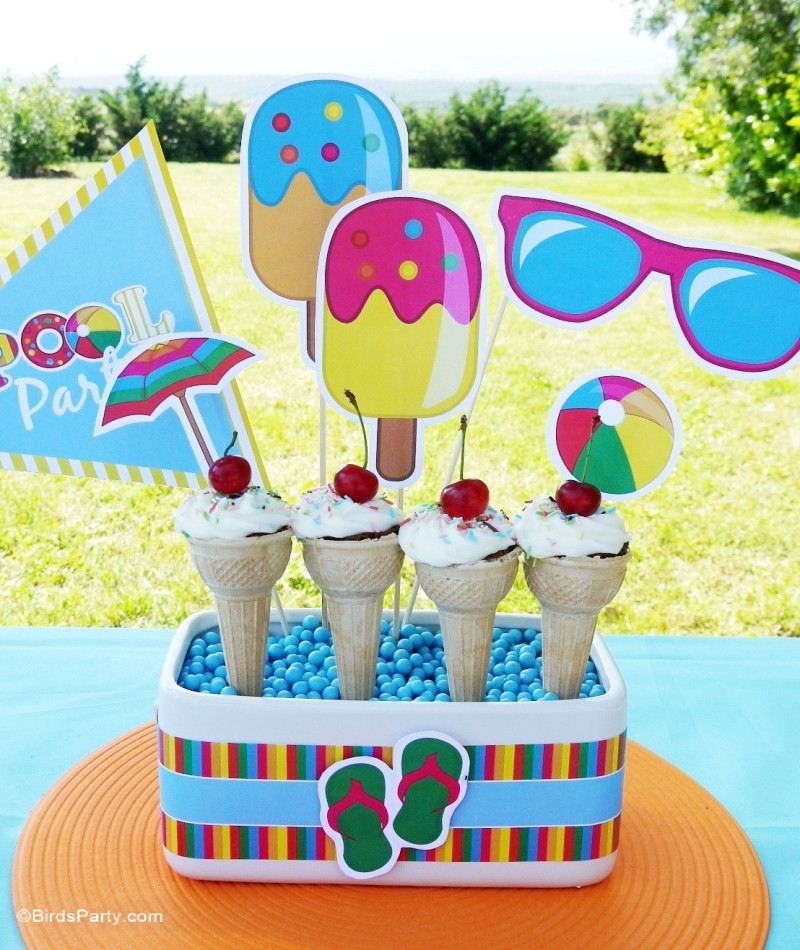 Summer Party Ideas For Kids
 Pool Party Ideas & Kids Summer Printables Party Ideas