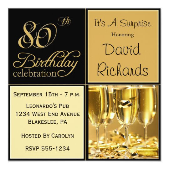 Surprise 80th Birthday Party Invitations
 Surprise 80th Birthday Party Invitations