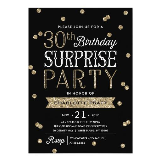 Surprise Birthday Invitations For Him
 20 Interesting 30th Birthday Invitations Themes – Wording