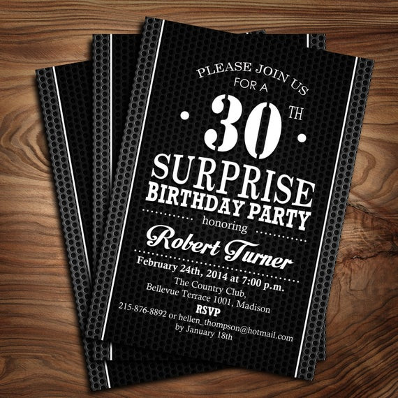 Surprise Birthday Invitations For Him
 Surprise Adult Birthday Party Invitation Digital Printable
