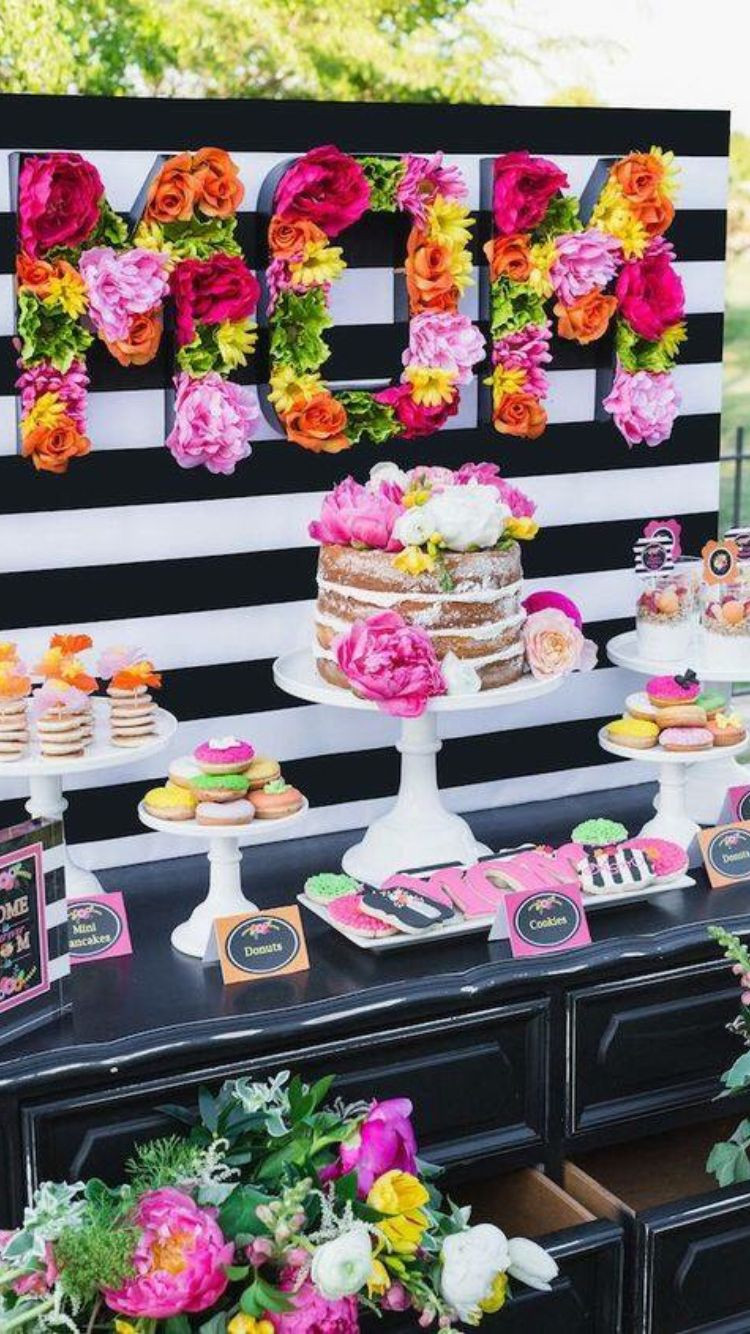 Surprise Birthday Party Ideas For Mom
 Kate Spade dessert table Instagram in 2019