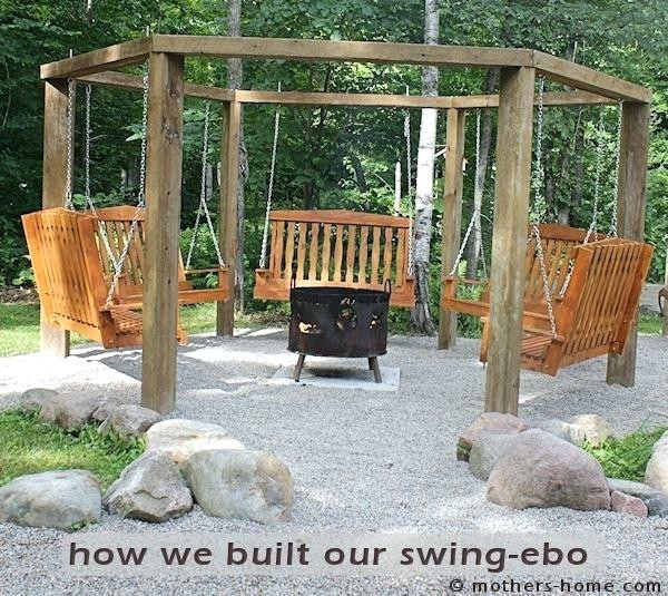 Swinging Bench Fire Pit Project
 Swinging Bench Fire Pit Project Octagon Swing With Swings