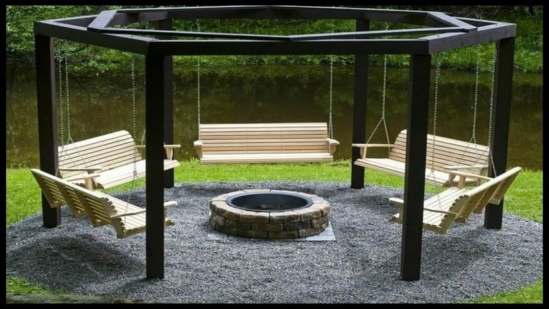 Swinging Bench Fire Pit Project
 21 DIY Garden Swings You Can Make This Weekend