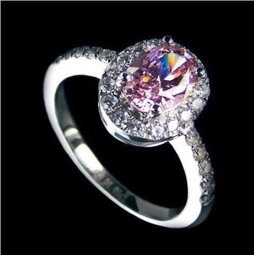 Synthetic Diamond Rings
 Aliexpress Buy Vintage 2 Carat Beauty Pink Certify
