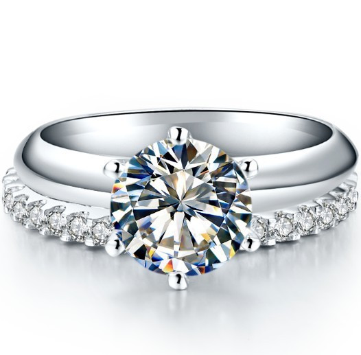 Synthetic Diamond Rings
 T Brand Jewellery 3 55 CT SONA Synthetic Diamonds Jewelry
