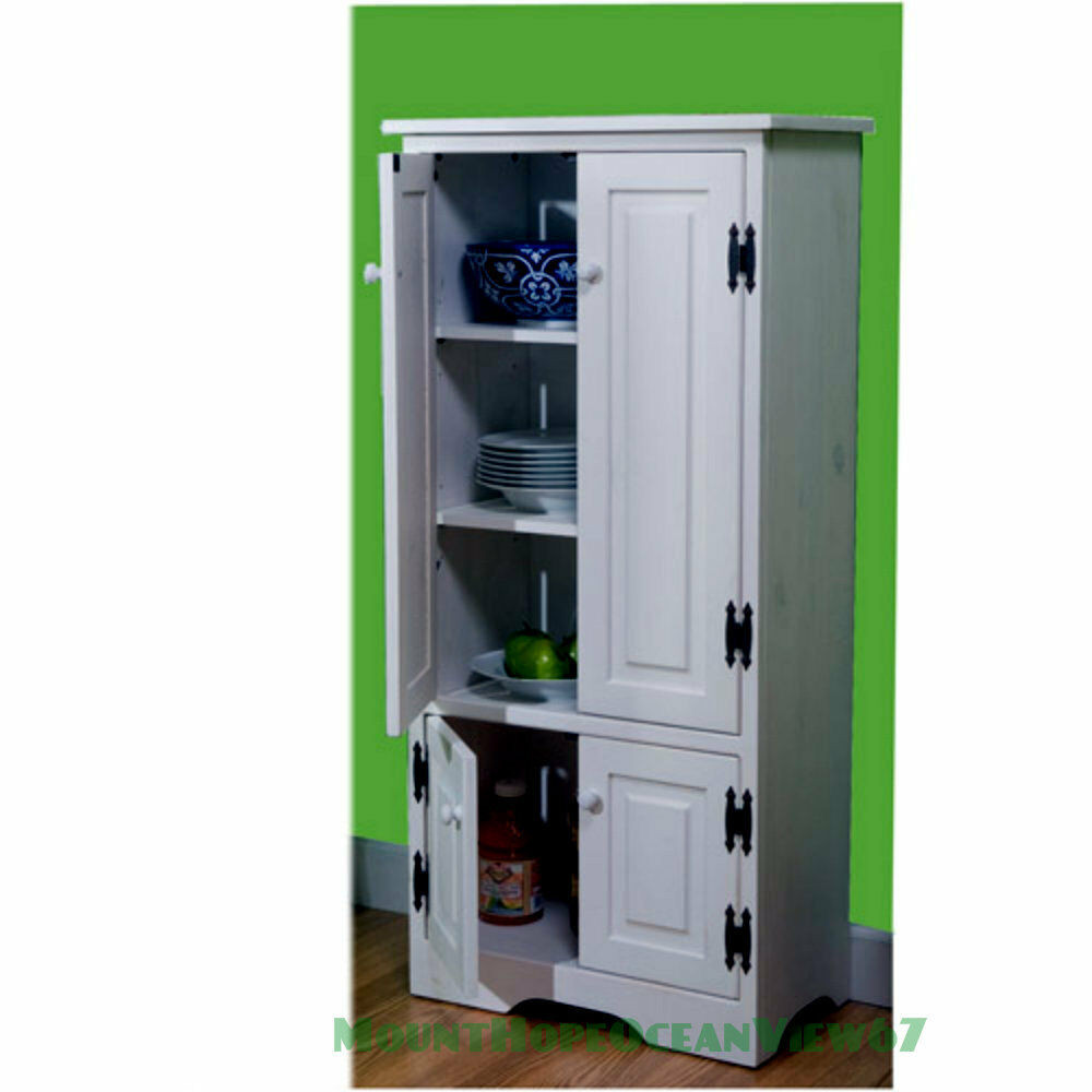 Tall Kitchen Storage Pantry
 Tall Wood Cabinet Cupboard Storage Bathroom Organizer