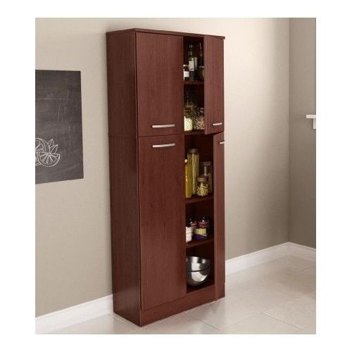 Tall Kitchen Storage Pantry
 Food Pantry Cabinet with Doors Tall Wood Free Standing