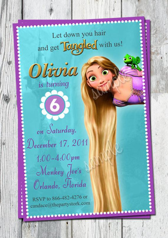 Tangled Birthday Invitations
 Tangled Invitation Tangled Birthday Rapunzel Invitation