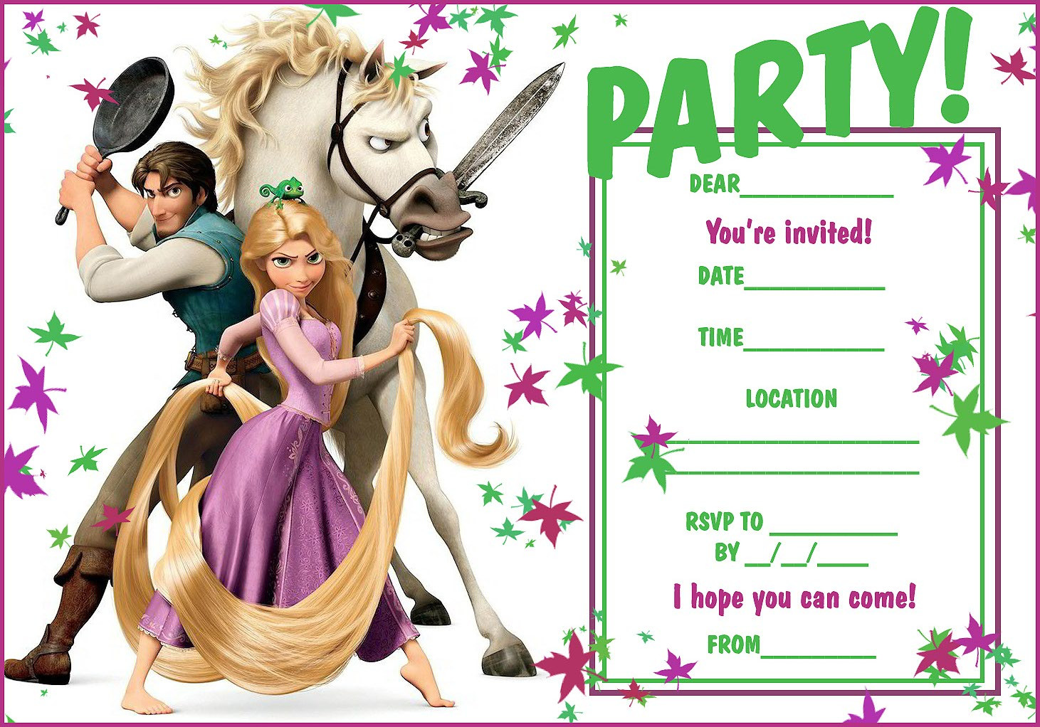 Tangled Birthday Invitations
 40th Birthday Ideas Tangled Birthday Invitation Templates