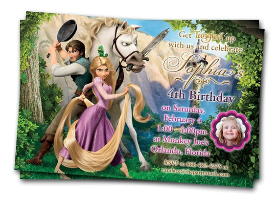 Tangled Birthday Invitations
 Tangled Birthday Invitations Printable Girls by ThePartyStork