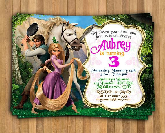 Tangled Birthday Invitations
 Rapunzel Invitation Tangled Invitation Tangled Birthday